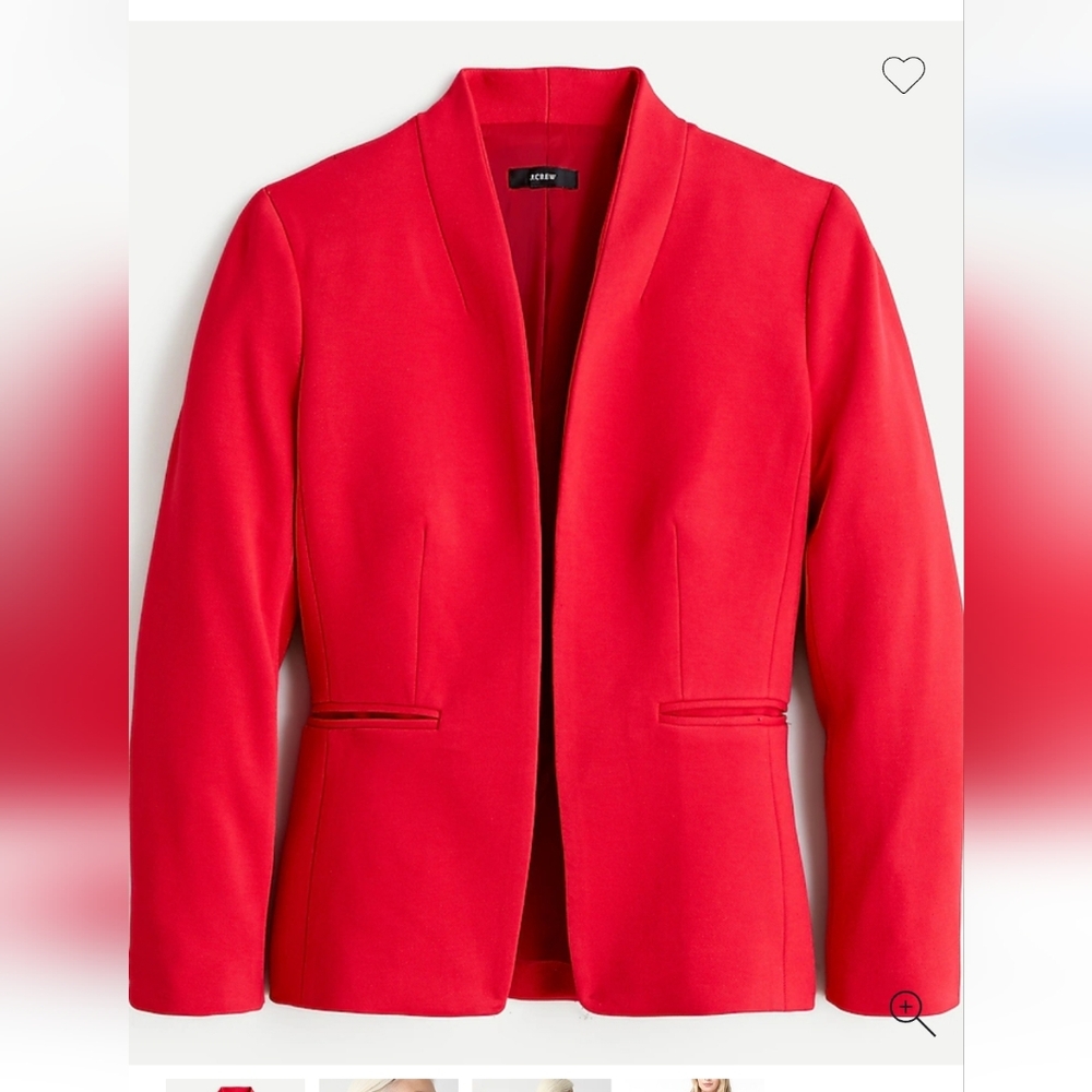 J. Crew Going Out Authentic Red Women's Stretch Twill Blazer